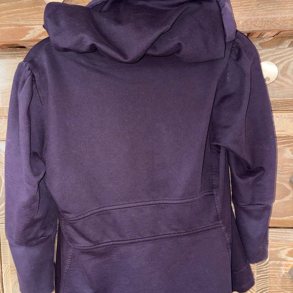 Prairie Underground plum short cloak hoodie sweatshirt XS/S - Picture 7 of 15